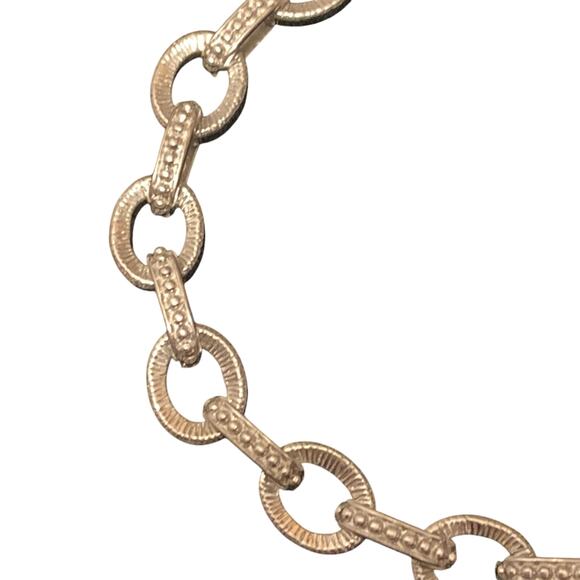 Judith Ripka Bracelet Sterling Silver Links w/ Dots & Lines 7.25 Inches Vintage - Picture 5 of 8